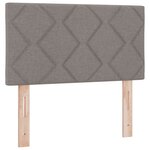 vidaXL Lit à ressorts avec matelas et LED taupe 80x200 cm en tissu