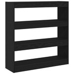 vidaXL Cabinet à livres/Cloison Chêne Noir 100x30x103cm Bois d'ingénierie