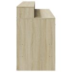 vidaXL Bureau avec lumières LED chêne sonoma bois d'ingénierie