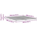 vidaXL Cadre de lit surélevé Blanc 200 x 200 cm Bois massif en pin
