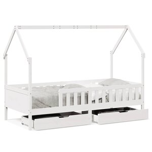 vidaXL Cadre de lit enfants avec tiroirs sans matelas 90x200 cm bois
