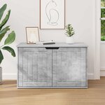 vidaXL Maison pour chat Béton 85 x 55 x 53 5 cm Bois d'ingénierie