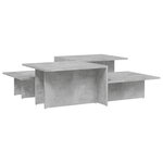 vidaXL Tables basses 2 Pièces gris béton bois d'ingénierie