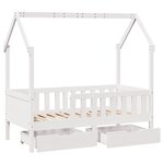 vidaXL Cadre de lit enfant avec tiroirs sans matelas 70x140 cm bois