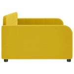 vidaXL Lit de repos sans matelas jaune 90x200 cm velours