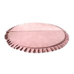 Tapis de jeu pliable en velours 105 rond rose