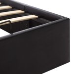 vidaXL Cadre de lit à rangement hydraulique Noir Similicuir 90x200 cm