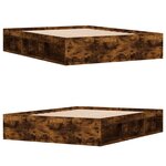 vidaXL Cadre de lit chêne fumé 140x190 cm