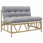vidaXL Banc de jardin Gris clair 110 x 75 x 71 cm Acier