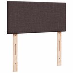 vidaXL Cadre de lit ottoman avec matelas marron foncé 90x190 cm tissu