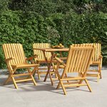 vidaXL Chaises de jardin pliantes 4 Pièces 61x67x90 cm bois massif teck