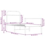 vidaXL Cadre de lit sans matelas 80x200cm chêne sonoma bois ingénierie
