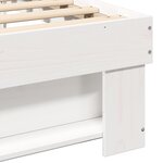 vidaXL Cadre de lit Blanc 150 x 200 cm Bois massif en pin