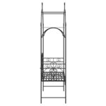 vidaXL Banc de jardin avec coussin Noir 104 x 54 x 93cm Acier