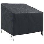 vidaXL Housse de chaise de jardin Noir 90 x 90 x 50 / 75 cm Tissu 600D