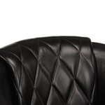 vidaXL Chaise cabriolet noir cuir véritable
