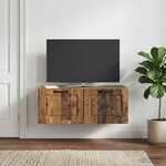 vidaXL Meuble TV mural Bois ancien 78 5 x 41 x 30 cm Bois d'ingénierie