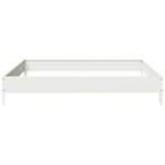 vidaXL Lit surélevé de jardin blanc 100x100x18 5 cm acier