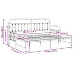 Cadre de lit daybed vidaXL avec lit gigogne Blanc 75x190 cm Acier