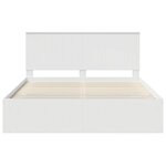 vidaXL Cadre de lit Blanc 160 x 200 cm Bois de pin massif