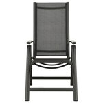 vidaXL Ensemble à manger de jardin 7 Pièces aluminium anthracite