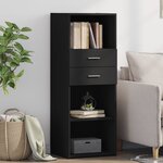 vidaXL Buffet haut noir 45x42 5x124 cm bois d'ingénierie