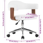vidaXL Chaises pivotantes à manger lot de 6 bois courbé et similicuir