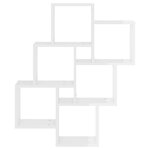 vidaXL Étagère murale cube Blanc brillant 78x15x93cm Bois d’ingénierie