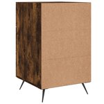 vidaXL Table de chevet chêne fumé 40x40x66 cm bois d'ingénierie