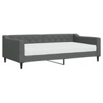 vidaXL Lit de jour avec matelas gris foncé 100x200 cm tissu