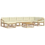 vidaXL Ensemble de canapés d'extérieur 8 Pièces Blanc et crème