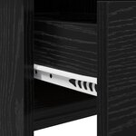 vidaXL Coiffeuse avec miroir Chêne noir 100x45x76 cm