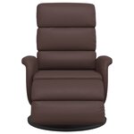 vidaXL Fauteuil inclinable avec repose-pieds marron similicuir