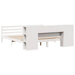 vidaXL Lit bibliothèque sans matelas blanc 180x200 cm bois pin massif