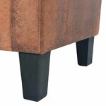 vidaXL Canapé à 2 places Daim synthétique Marron