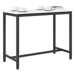 vidaXL table Blanc 100 x 50 x 77 cm Bois d'ingénierie et acier