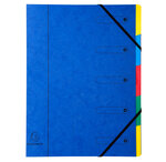 Trieur CL dos extens.+ élas.5C Ass. x 8 EXACOMPTA