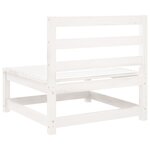 vidaXL Salon de jardin 6 Pièces blanc bois de pin massif
