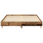 vidaXL Cadre de lit sans matelas vieux bois 150x200 cm bois ingénierie