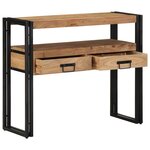vidaXL Table console Marron 90 x 33 x 75 cm Bois d'acacia massif
