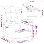 vidaXL Fauteuil électrique de massage Gris foncé Tissu