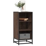 vidaXL Buffet chêne marron 35 5x35x76 cm bois d'ingénierie et métal