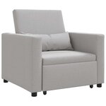 vidaXL Canapé Lit Simple Gris nuage 90 x 165 x 87 cm tissu