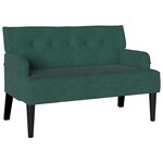 vidaXL Banc Chesterfield Vert foncé 112 x 65.5 x 75 cm Velours
