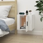 vidaXL Meuble TV mural Blanc brillant 40x34 5x40 cm