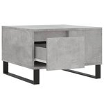 vidaXL Table basse gris béton 55x55x36 5 cm bois d'ingénierie