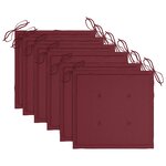 vidaXL Chaises pliables de jardin lot de 6 avec coussins Bois d'acacia