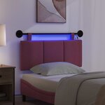 vidaXL Tête de lit suspendue Avec lumière LED Bordeaux Tissu