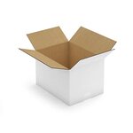 Caisse carton blanche double cannelure raja 38 5x28 5x25 cm (lot de 15)