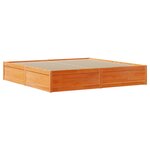 vidaXL Cadre de lit sans matelas cire marron 200x200cm bois pin massif